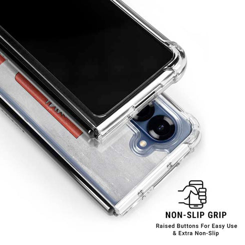 Poland Flag Distressed Galaxy Z Fold6 Clear Case